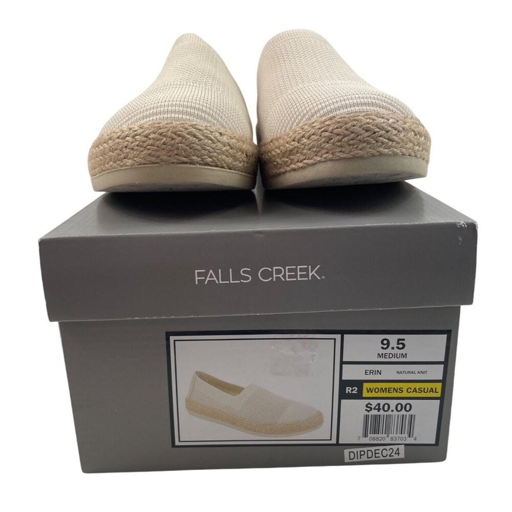 Falls Creek Erin Natural Knit Loafers Slip On Womens Size 9.5M - Picture 3 of 11